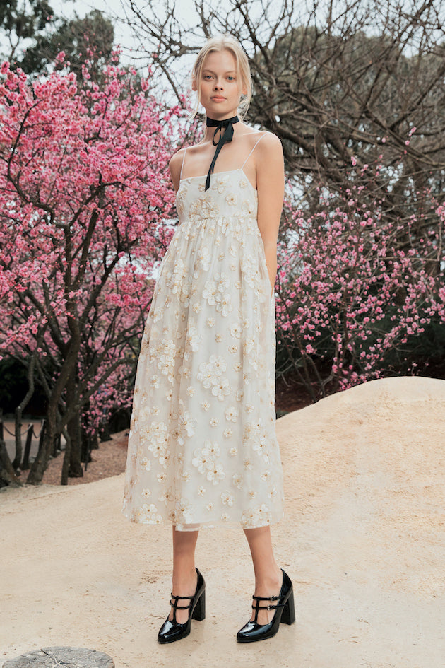 Bluebell Dress in Ivory Blossom