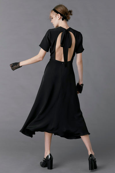 Bow Tie Dress in Black