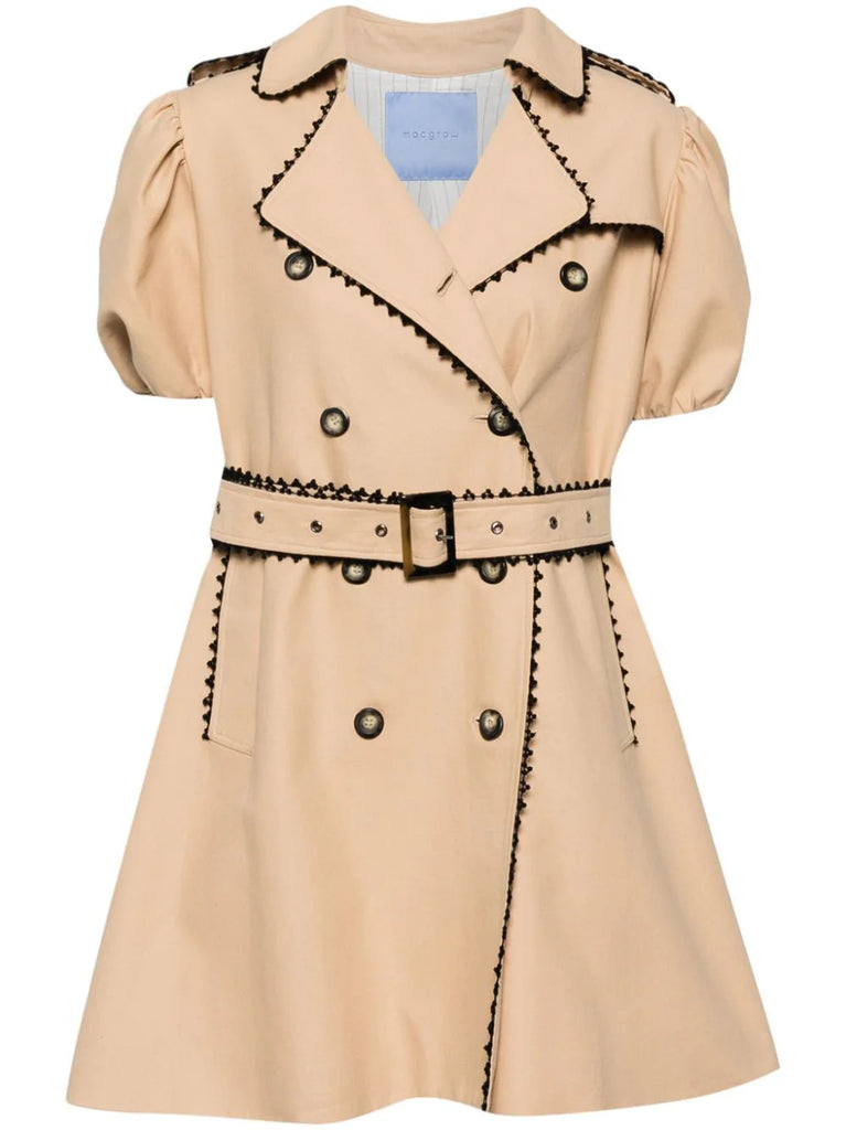 Philosophy Mini Trench Dress in camel and black by macgraw Philosophy Mini Trench Dress in camel and black by macgraw