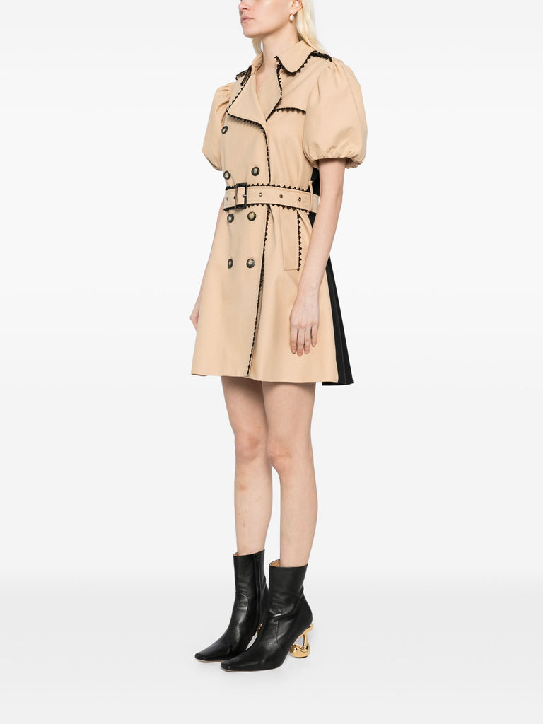 Philosophy Mini Trench Dress in camel and black by macgraw Philosophy Mini Trench Dress in camel and black by macgraw
