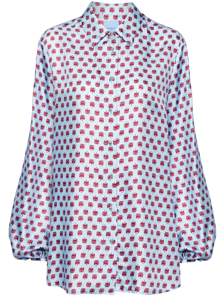 Scholarship Blouse in Blue Crest