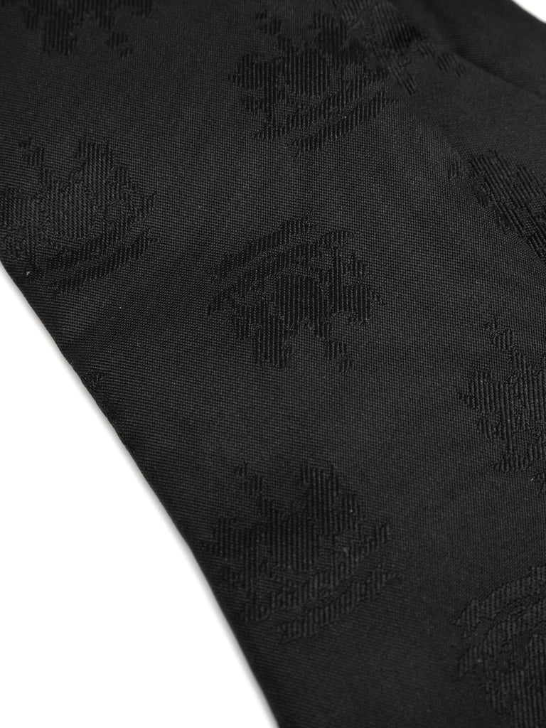 Alumni Tie in Black crest jacquard