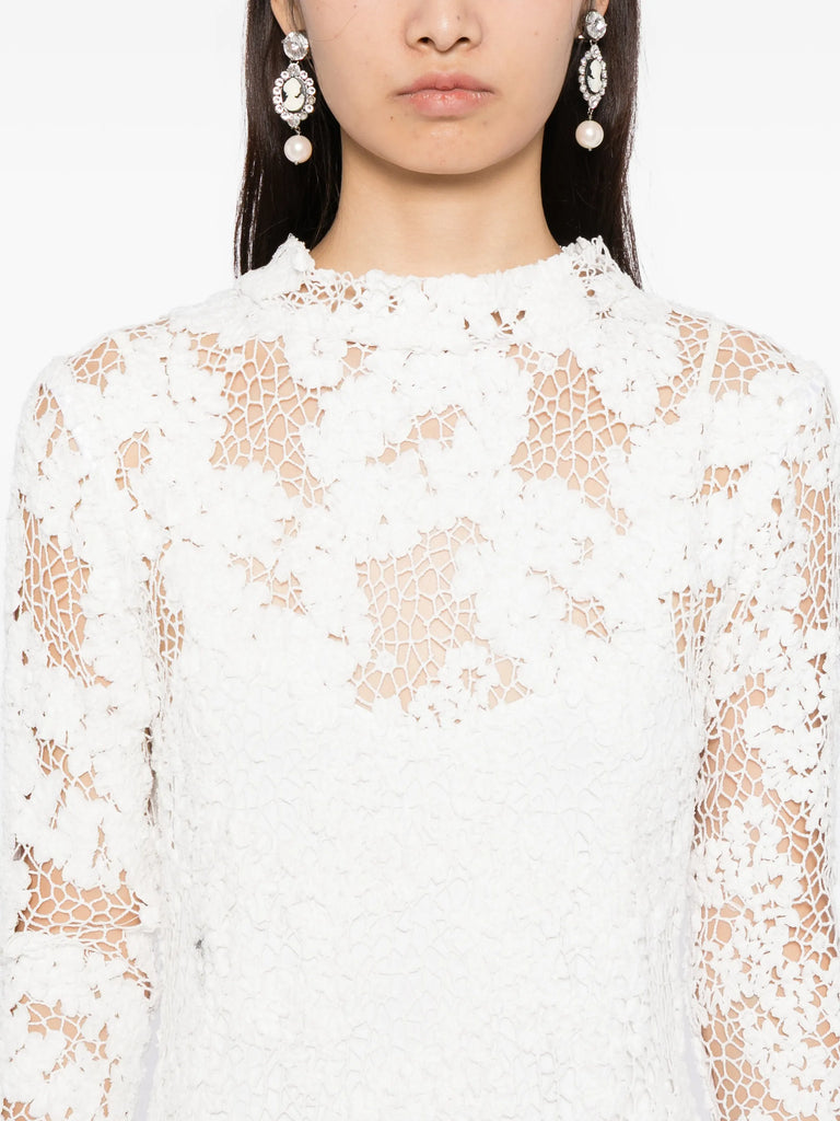 Cavalleri Dress in white cotton lace