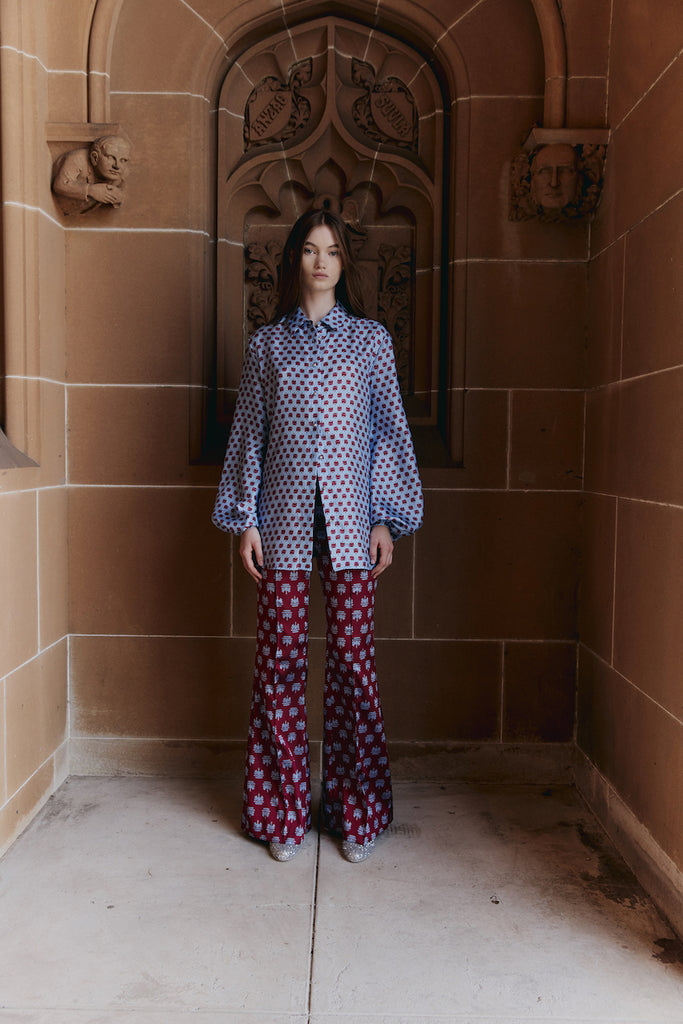 Circa 72 Trouser in Maroon Crest