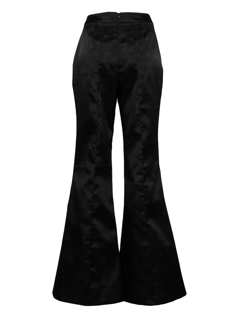 Circa 72 Trouser in Black Crest jacquard