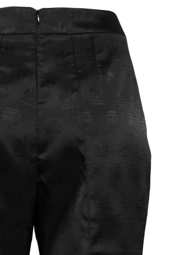 Circa 72 Trouser in Black Crest jacquard