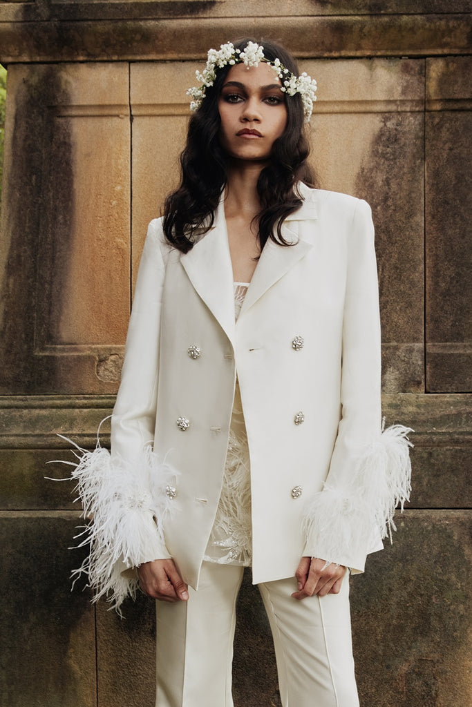 Circa Birdy Blazer in Ivory
