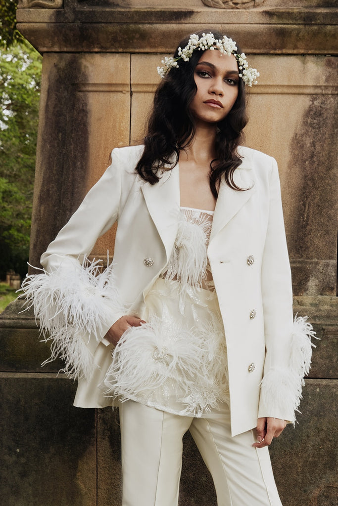Circa Birdy Blazer in Ivory