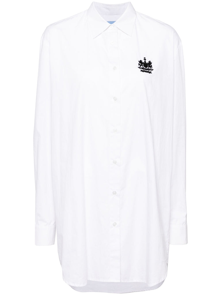 Classic Shirt in White with crest