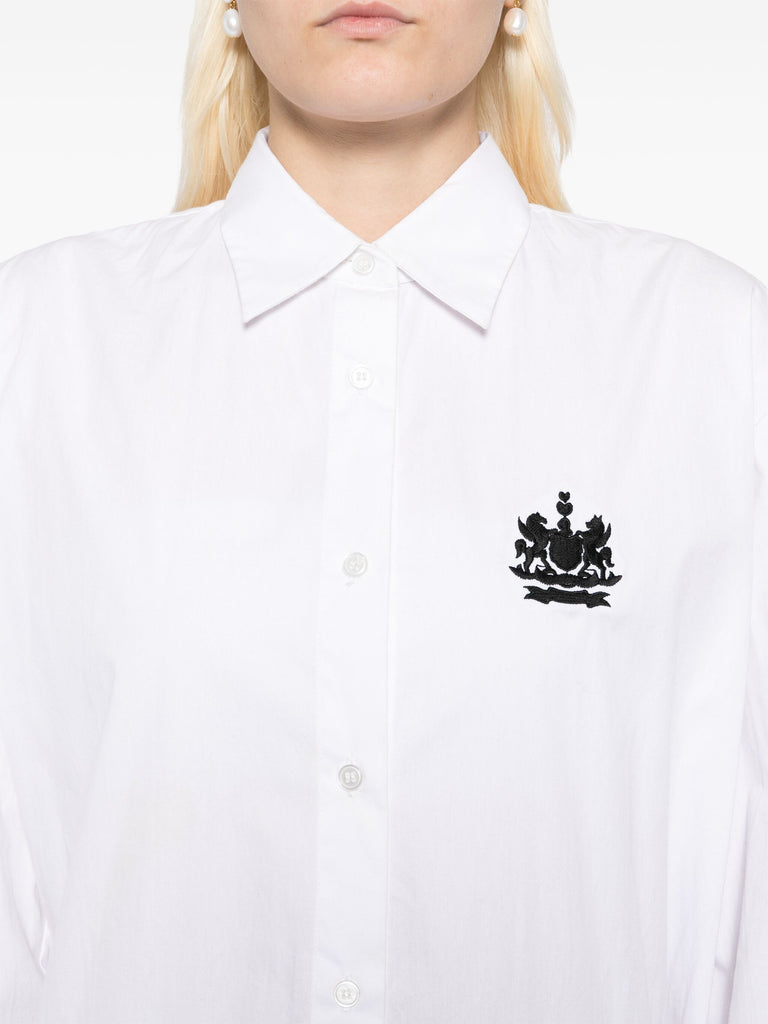 Classic Shirt in White with crest