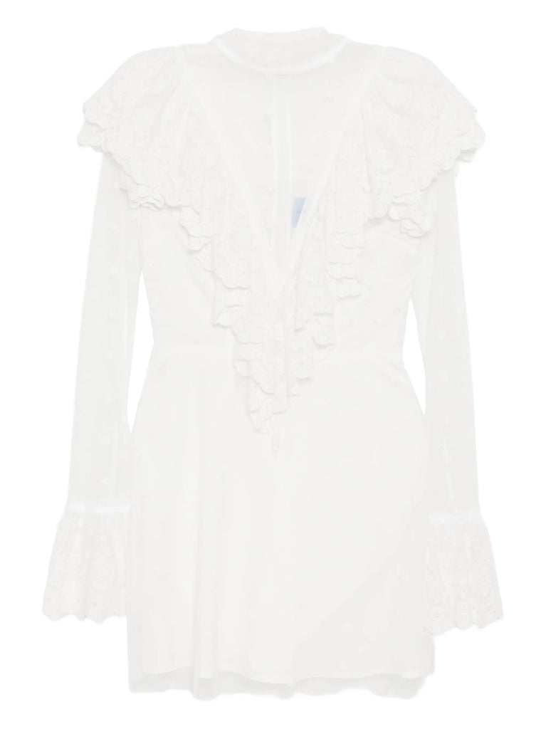 Friday Mini Dress in Ivory Tulle lace