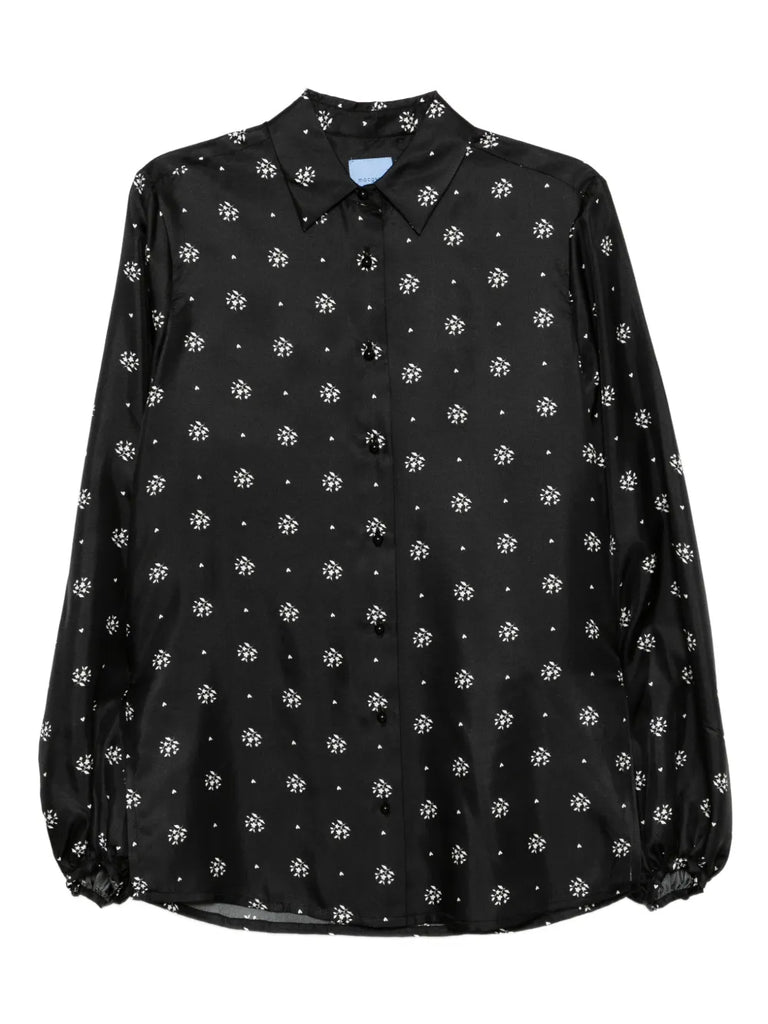 Scholarship Blouse in Black Floral