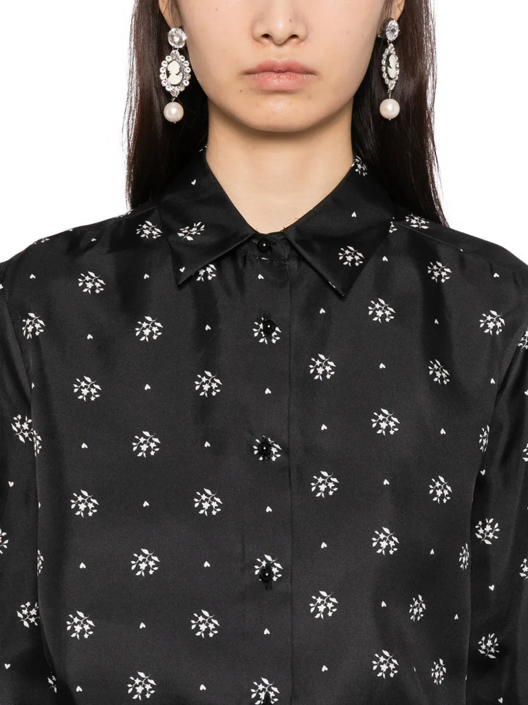 Scholarship Blouse in Black Floral