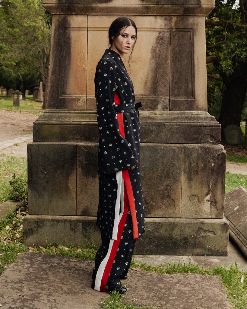St Stephen's Robe in black floral