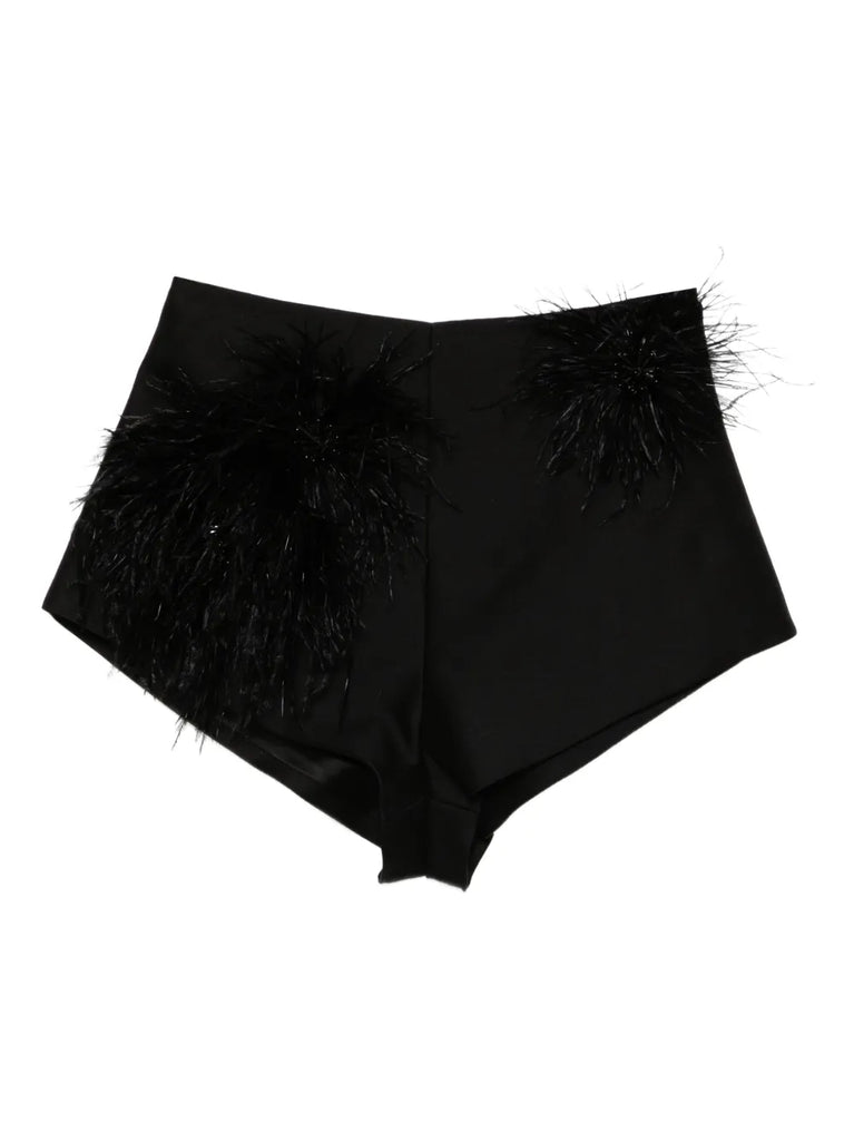 That's Hot Pant in black with feather appliqué