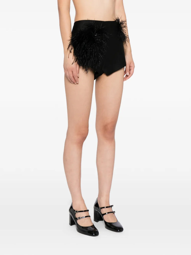 That's Hot Pant in black with feather appliqué