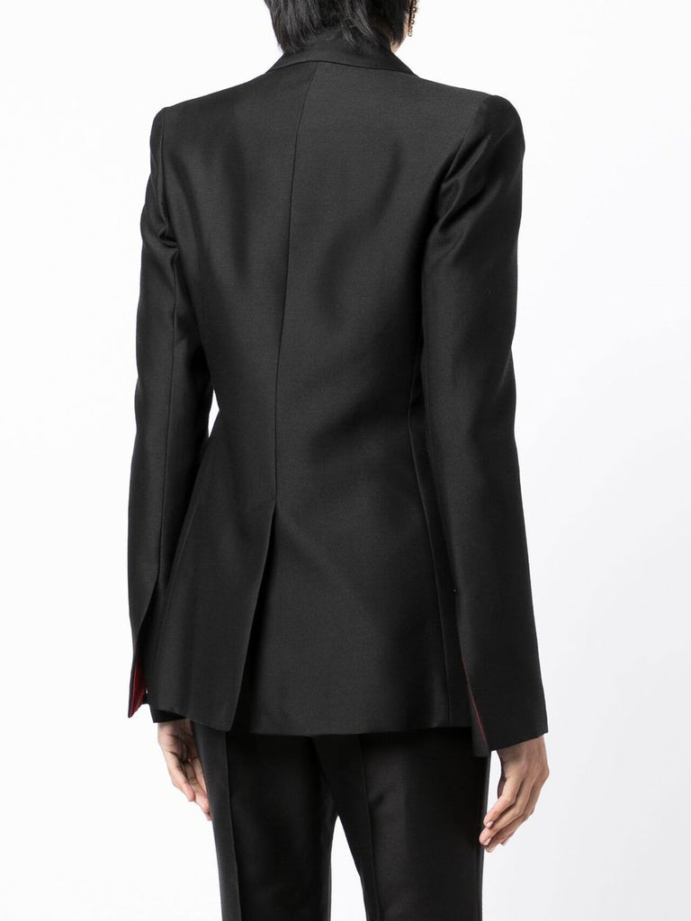 Stereotype Blazer in Black with red collar