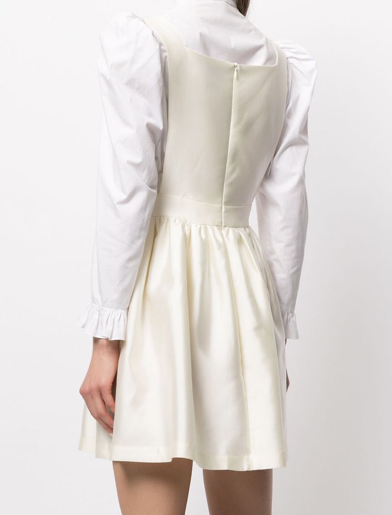 Apron Dress in Ivory by macgraw Apron Dress in Ivory by macgraw