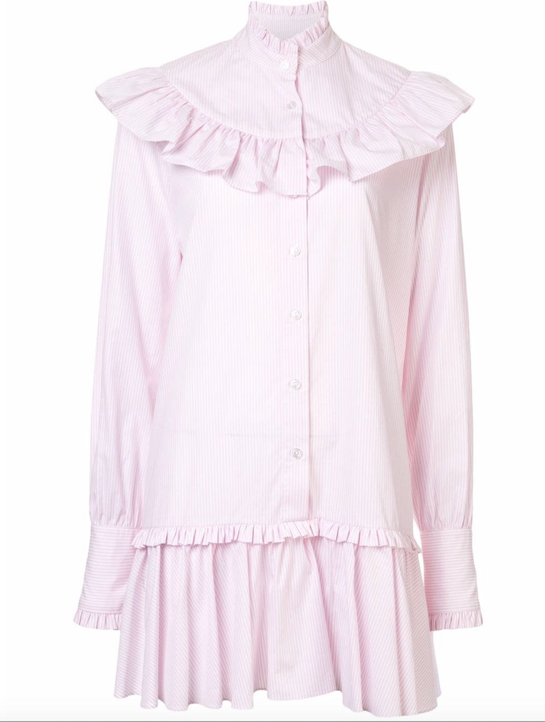 Fable Cotton Dress in Pink Stripe