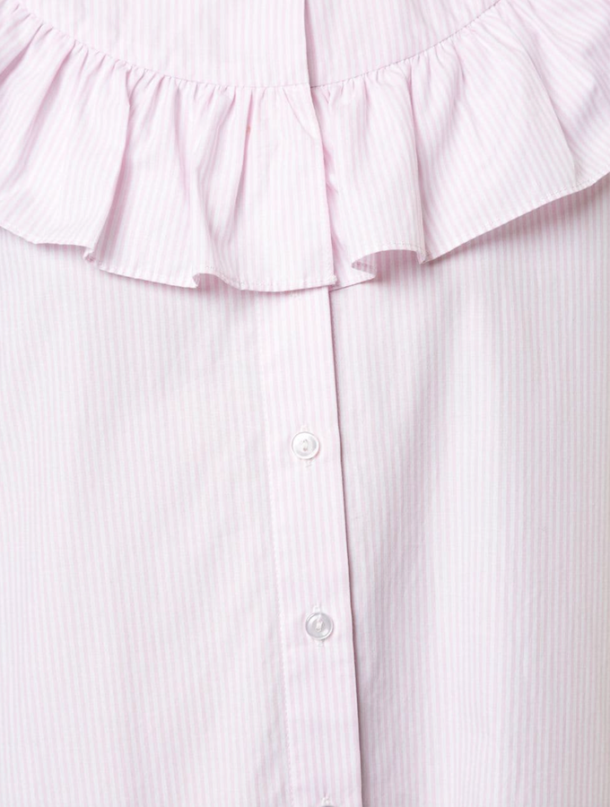 Fable Cotton Dress in Pink Stripe