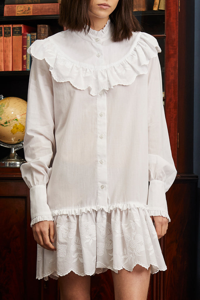 Fable Cotton Dress in White