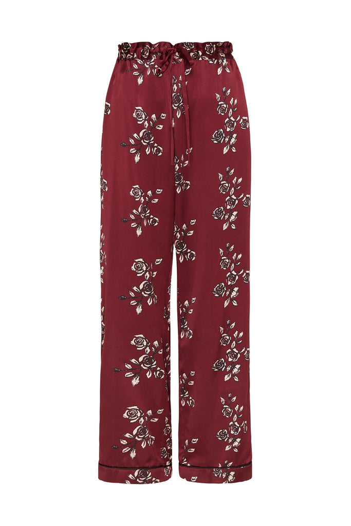 'He loves me' PJ set in Wine Rose