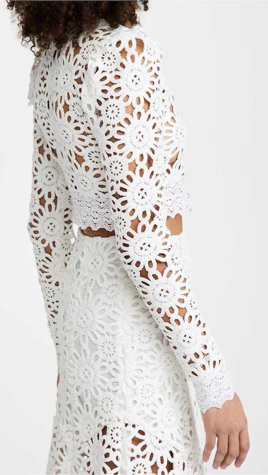 Noble Top in Ivory Lace
