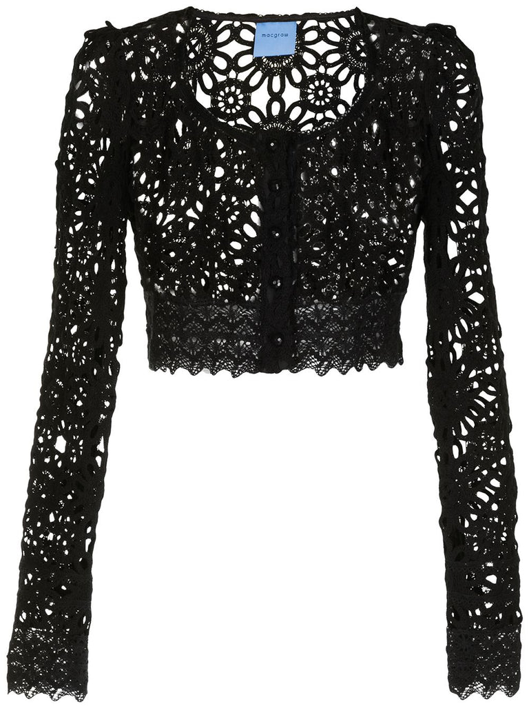 Noble Top in Black Lace