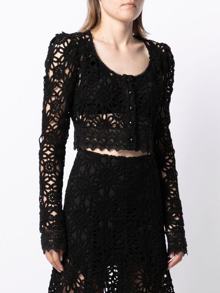 Noble Top in Black Lace