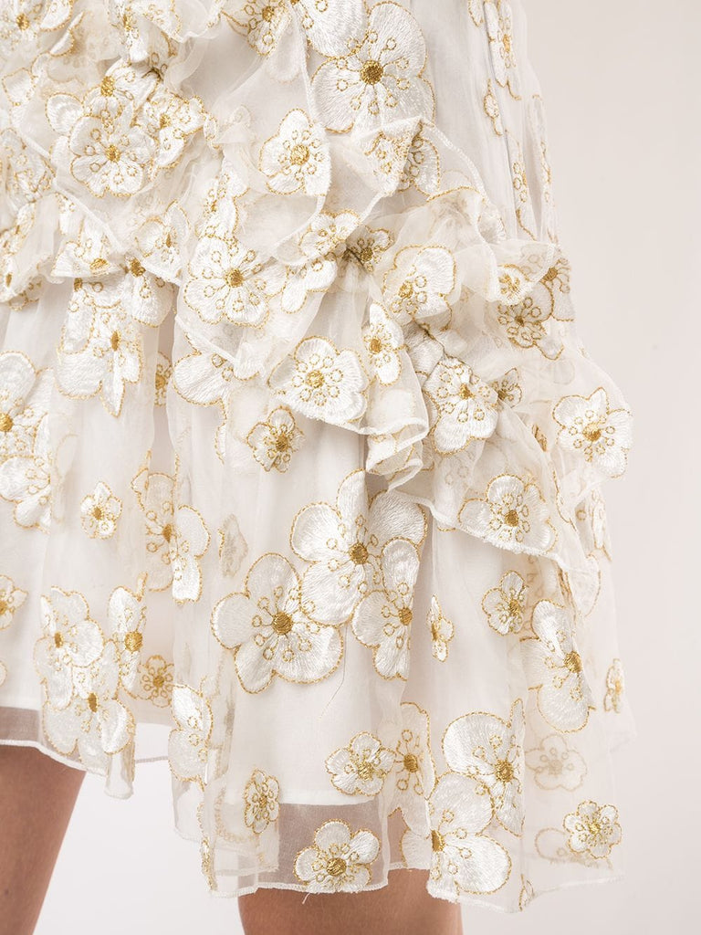 Souffle Skirt in Ivory Blossom
