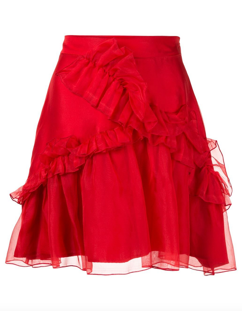Soufflé Skirt in Red