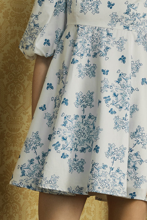 Vienna Dress in Porcelain print