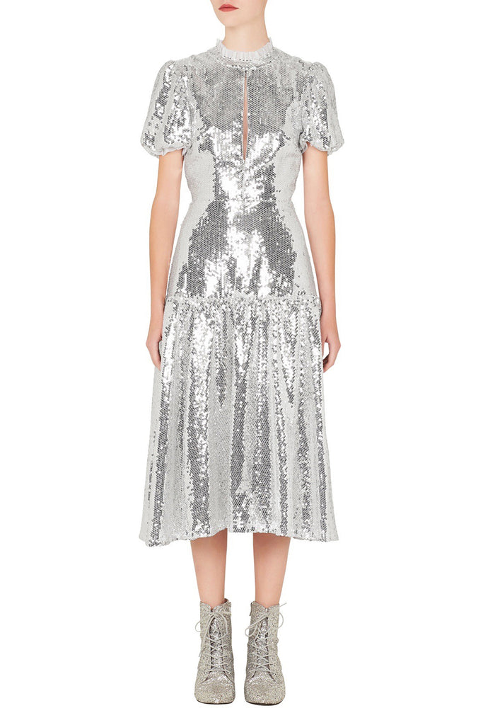 Ziggy Dress in Silver